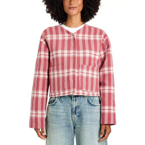 Splendid Women's Tiffany Plaid Jacket Poppy Glen Check Size Xs 0039 - Picture 2 of 5